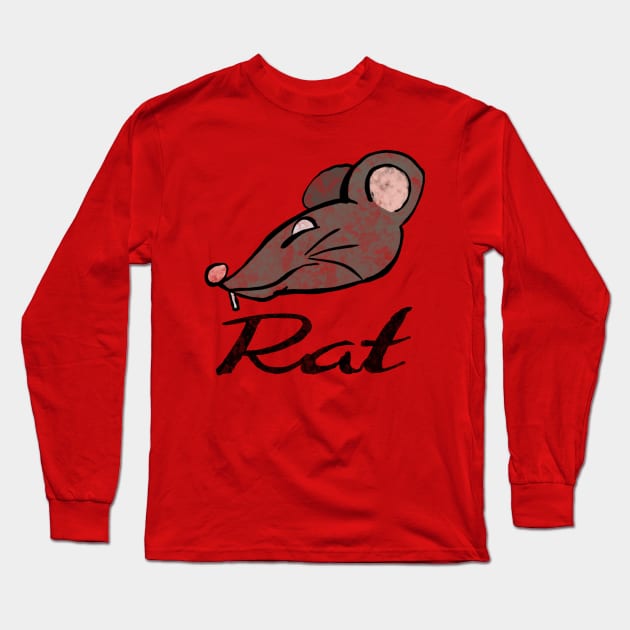 Rat Long Sleeve T-Shirt by StevenBaucom